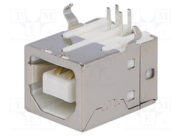Socket; USB B; THT; angled 90°