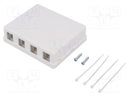 Socket; RJ45 housing; unshielded,Keystone; Colour: white; female