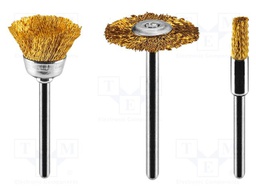 Tool accessories: brush; brass; 3pcs.