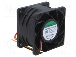 Fan: DC; axial; 12VDC; 60x60x38mm; 127.8m3/h; 73.1dBA; ball; 24AWG