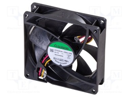 Fan: DC; axial; 12VDC; 92x92x25mm; 69.66m3/h; 40.7dBA; ball bearing