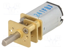 Motor: DC; with gearbox; Medium Power; 6VDC; 670mA; Shaft: D spring