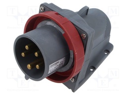 Connector: AC supply 3-phase; socket; male; angled; IP67; 32A