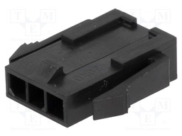 Plug; wire-wire; male; Micro-Fit 3.0; 3mm; PIN: 3; w/o contacts