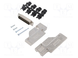 D-Sub; PIN: 25; plug; male; for cable; angled 90°; soldering