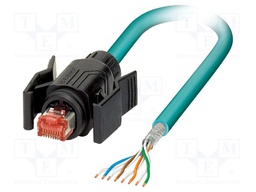 Patch cord; SF/UTP; Cat 5e; cables,RJ45 plug; stranded; Cu; 5m; PUR