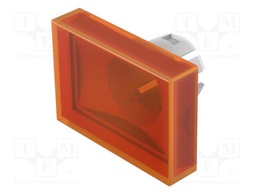 Actuator lens; 16mm; 51; orange; plastic; 15.3x21.5mm