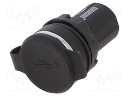 USB socket; 22mm; IP65; on panel; 1m; USB 3.0; Mat: plastic