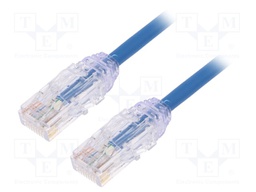 Patch cord; TX6A-28™,U/UTP; 6a; solid; Cu; LSZH; blue; Len: 2m; 28AWG