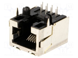 Socket; RJ45; PIN: 8; Layout: 8p8c; THT; on PCBs