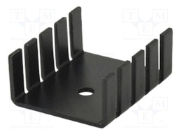 Heatsink: extruded; U; TO220; black; L: 29.97mm; W: 25.4mm; H: 12.7mm