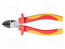 Pliers; side,cutting,insulated; 160mm; Chrom-vanadium steel
