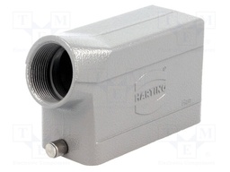 Enclosure: for Han connectors; Han; size 16B; for cable; angled