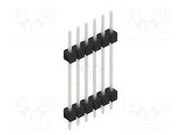 Connector: pin strips; pin header; male; PIN: 6; 2.54mm; THT; 1x6