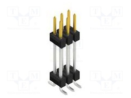 Connector: pin strips; pin header; male; PIN: 6; 2.54mm; SMT; 2x3