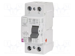 RCD breaker; Inom: 25A; Ires: 30mA; Poles: 2; 230V,240V; IP20; EFI