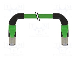 Patch cord; RJ45 left angled plug,RJ45 right angled plug; 5