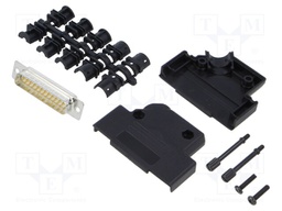 D-Sub; PIN: 25; plug; male; soldering; for cable; white