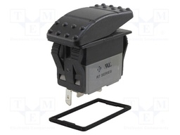 ROCKER; SP3T; Pos: 3; ON-OFF-ON; 16A/30VDC; black; black; none