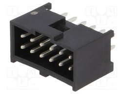 Socket; IDC; male; PIN: 12; straight; THT; tinned; 2.54mm; Layout: 2x6