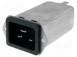 Connector: AC supply; socket; male; 20A; 250VAC; IEC 60320; 0.3mH
