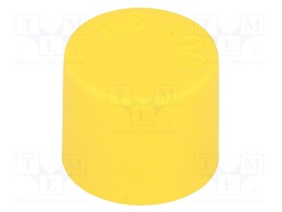 Cap; Body: yellow; Øint: 20.9mm; H: 13mm; Mat: LDPE; Mounting: push-in