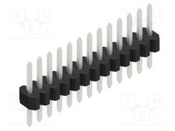 Connector: pin strips; pin header; male; PIN: 13; 1.27mm; THT; 1x13