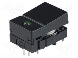 Switch: keypad; Pos: 2; SPST-NO; 0.05A/24VDC; yellow; LED; green; THT