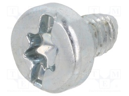 Screw; for metal; 4x6; Head: cheese head; Torx®,slotted; zinc