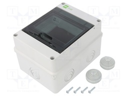 Enclosure: for modular components; IP55; light grey; No.of mod: 5