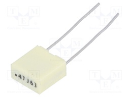 Capacitor: polyester; 470nF; 40VAC; 63VDC; 5mm; ±5%; 7.2x3.5x7.5mm