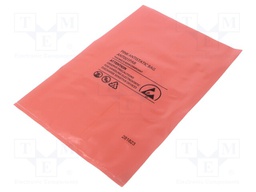 Protection bag; ESD; L: 305mm; W: 203mm; D: 75um; 100pcs; pink; <100GΩ