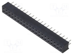 PCB Receptacle, Vertical, Board-to-Board, 2 mm, 2 Rows, 40 Contacts, Through Hole Mount, M22 Series
