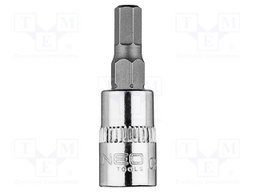 Socket; hex key,socket spanner; HEX 5mm; 1/4"; short