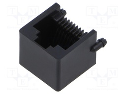 Socket; RJ45; PIN: 8; Layout: 8p8c; on PCBs,PCB snap; THT