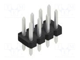 Connector: pin strips; pin header; male; PIN: 8; 2.54mm; THT; 2x4