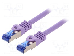 Patch cord; S/FTP; 6a; stranded; Cu; LSZH; violet; 15m; 26AWG