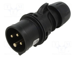 Connector: AC supply 3-phase; plug; male; PIN: 4; 3P+PE; straight