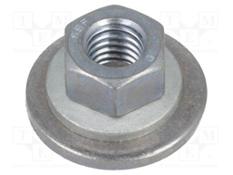 Nut; with flange,with washer,protective; hexagonal; M8; 1.25