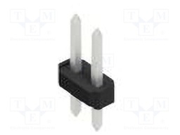Connector: pin strips; pin header; male; PIN: 2; 2.54mm; THT; 2x1