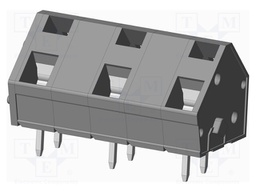Connector: PCB terminal block; terminal; angled 45°; on PCBs