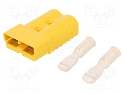 Plug; wire-wire; SB350; hermaphrodite; PIN: 2; for cable; crimped