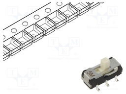 Switch: slide; Pos: 2; DPDT; 0.2A/12VDC; ON-ON; SMT; -40÷85°C; CL-SB