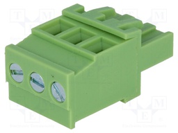 Pluggable terminal block; 5.08mm; ways: 3; angled 90°; plug; 300V