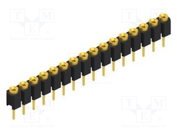 Socket; pin strips; female; PIN: 16; straight; 2.54mm; THT; 1x16