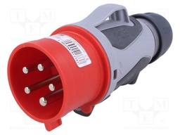 Connector: AC supply 3-phase; plug; male; 32A; 400VAC; IP44; PIN: 5
