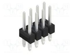 Connector: pin strips; pin header; male; PIN: 8; 2.54mm; THT; 2x4