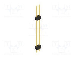 Connector: pin strips; pin header; male; PIN: 2; 2.54mm; THT; 1x2