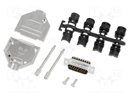 D-Sub; PIN: 15; plug; male; Locking: threaded joint; screw terminal