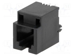 Socket; RJ9; PIN: 4; with step; gold-plated; Layout: 4p4c; THT